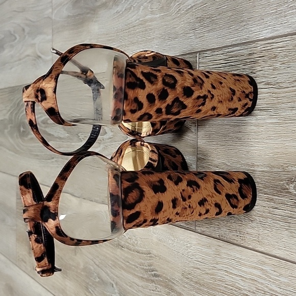 Jessica Rich Size 5.5/36 Leopard Print Platform Strappy Heels NEW - Picture 4 of 9